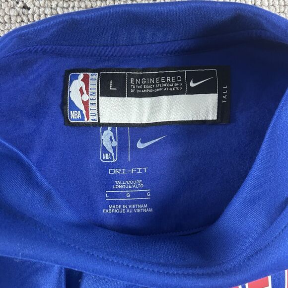 Nike Detroit Pistons Team Issued Blue Shooting Shirt Men’s LT Engineered Dri Fit - Picture 4 of 10